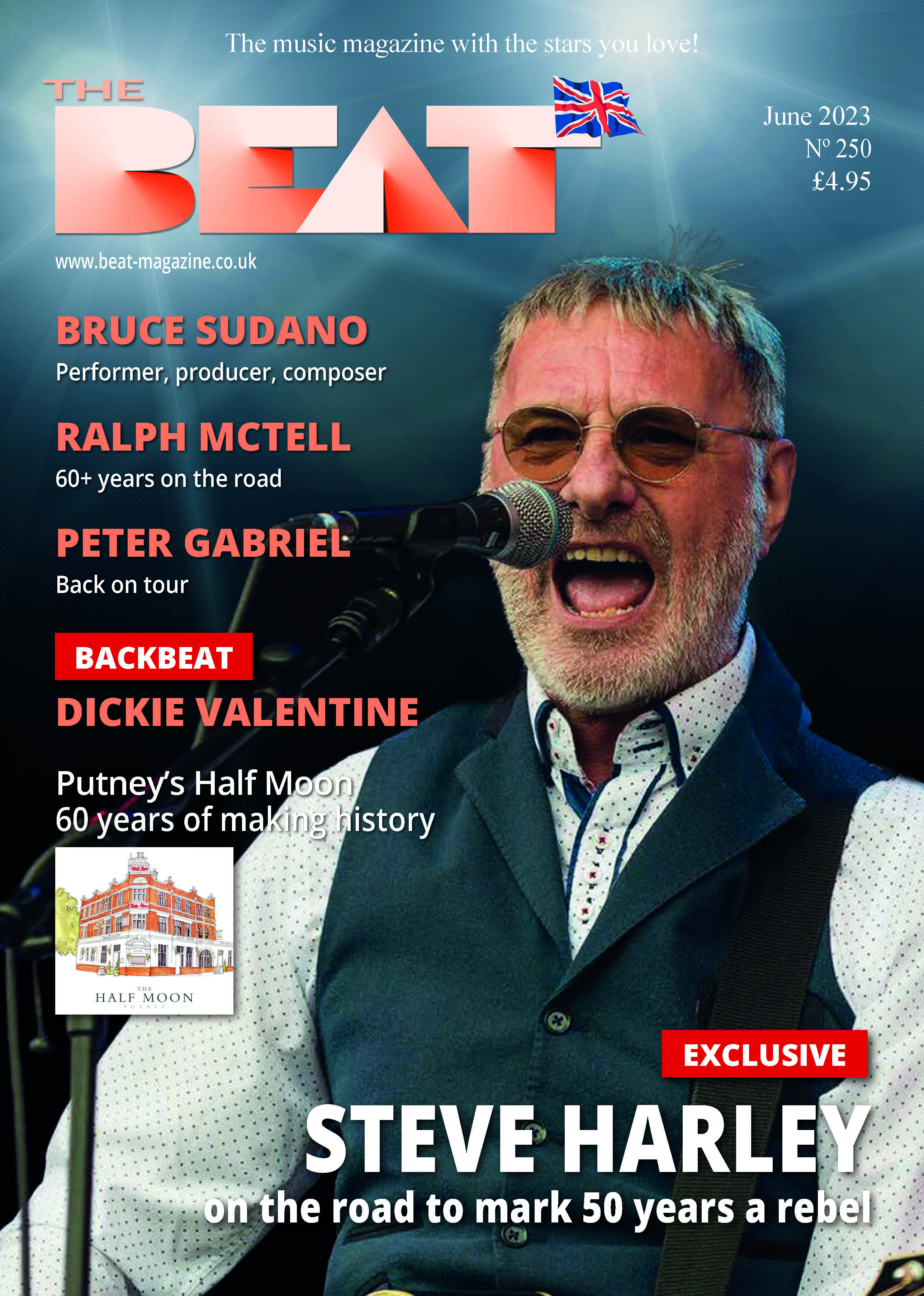 Official Steve Harley Website UK - Steve on the cover of Beat Magazine